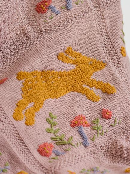 West Yorkshire Spinners Bo Peep Leaping Hare Blanket Knitting Pattern - view 2, Multi