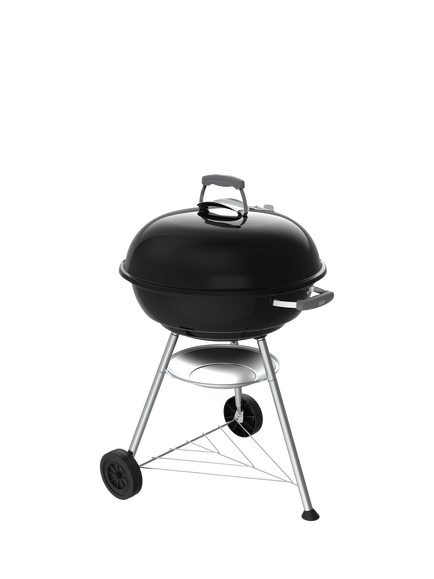Weber Compact Kettle Charcoal BBQ, 57cm - view 2, Black