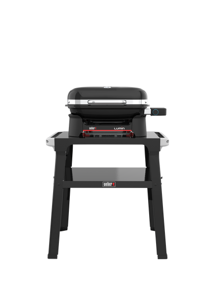 Weber Lumin Compact 1-Burner Electric BBQ with Stand, 26cm, Black