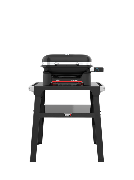 Weber Lumin Compact 1-Burner Electric BBQ with Stand, 26cm - view 2, Black