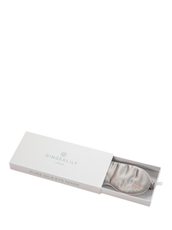 Gingerlily Boxed Silk Eye Mask, Grey