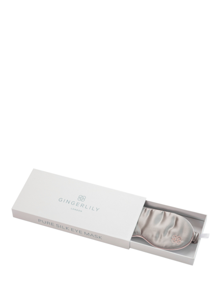 Gingerlily Boxed Silk Eye Mask, Grey