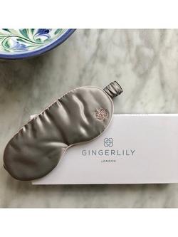 Gingerlily Boxed Silk Eye Mask - view 2, Grey