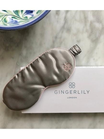 Gingerlily Boxed Silk Eye Mask - view 2, Grey