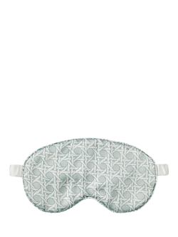 Gingerlily Rattan Silk Eye Mask in Pouch, Blue