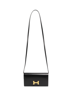 Pre-loved Hermès Constance to Go Leather Wallet, Black - view 2, Black