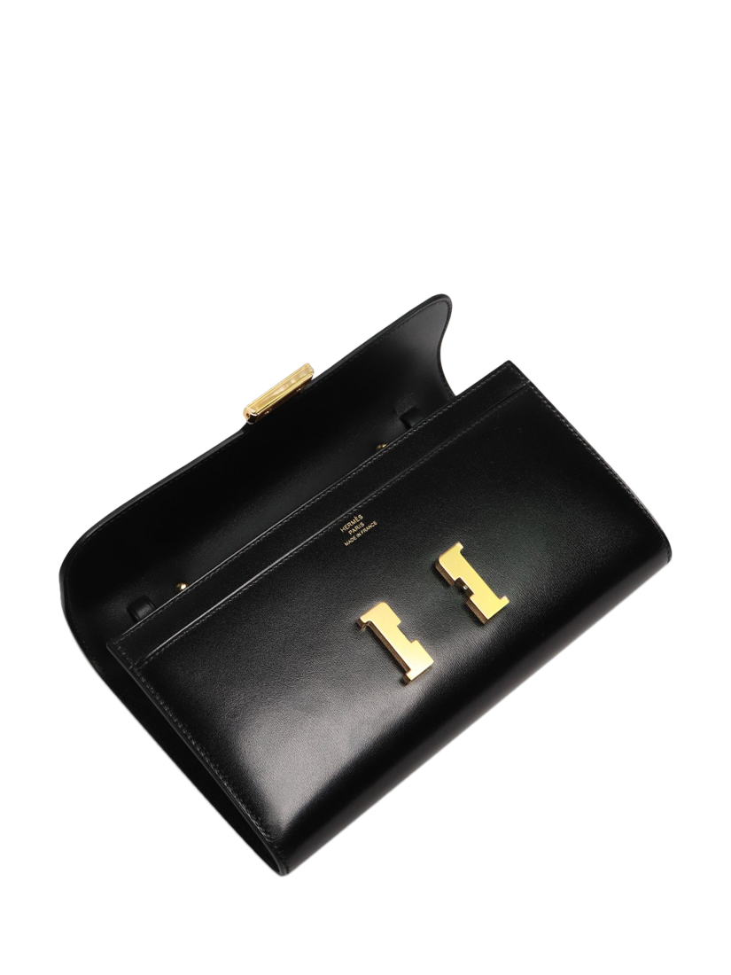 Product image 5 of 9, which shows Pre-loved Hermès Constance to Go Leather Wallet, Black