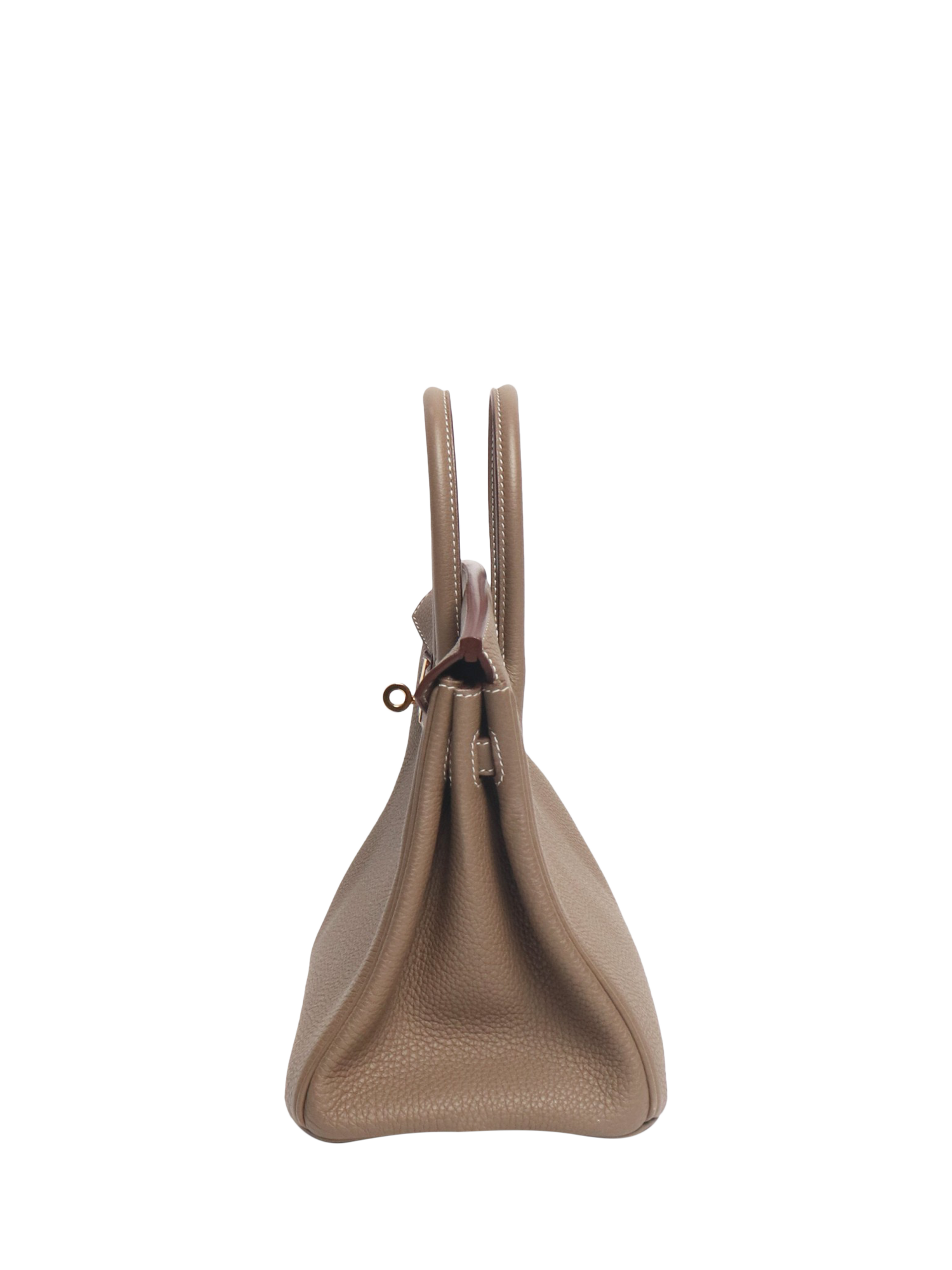 Product image 4 of 6, which shows Pre-loved Hermès Etoupe Birkin 25 Leather Bag, Brown