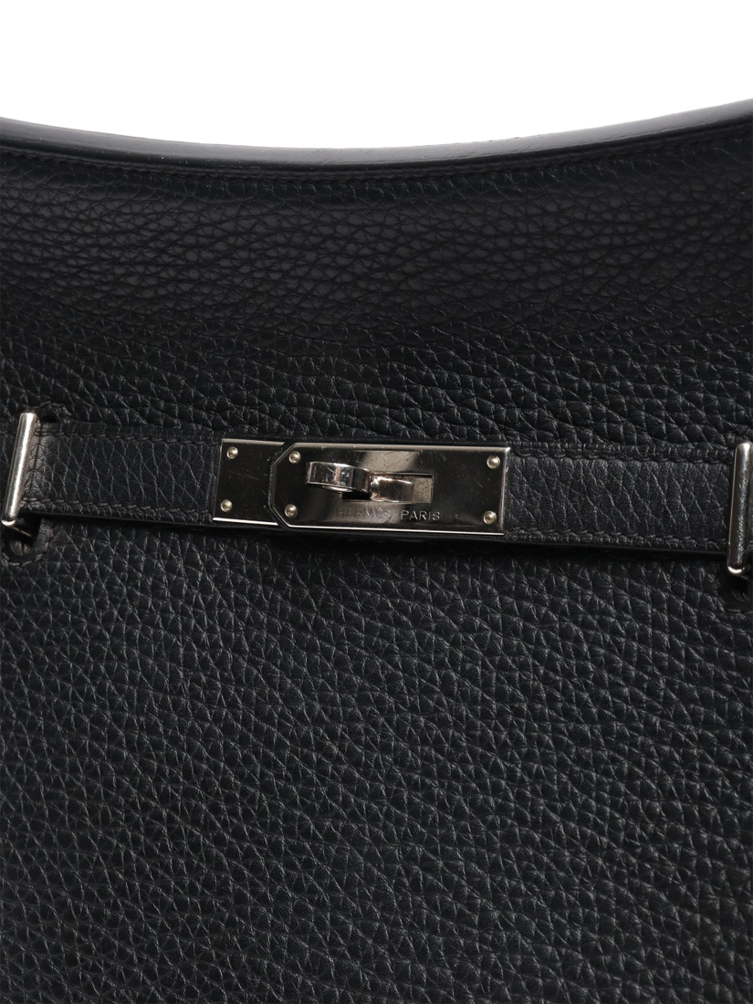 Product image 5 of 8, which shows Pre-loved Hermès 2012 Jypsiere 28 Leather Shoulder Bag, Black