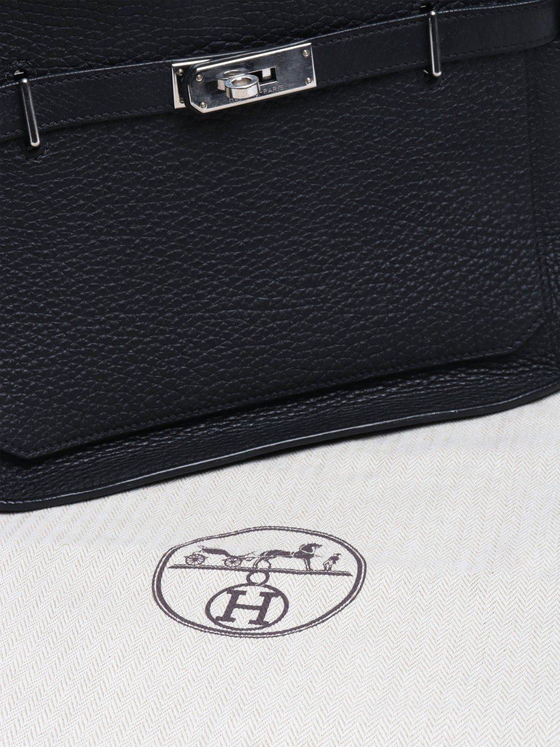 Product image 8 of 8, which shows Pre-loved Hermès 2012 Jypsiere 28 Leather Shoulder Bag, Black