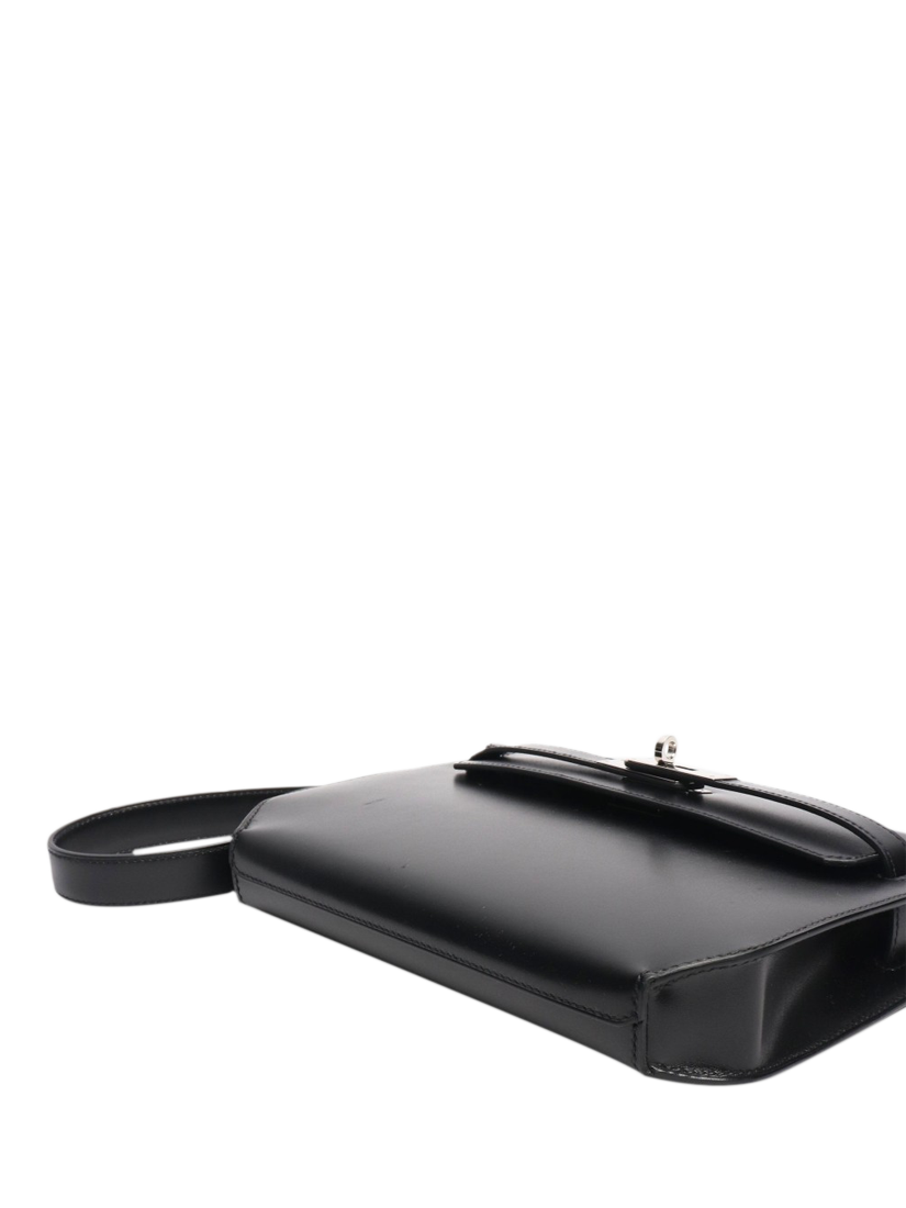 Product image 3 of 9, which shows Pre-loved Hermès Depeche Small Leather Bag, Black