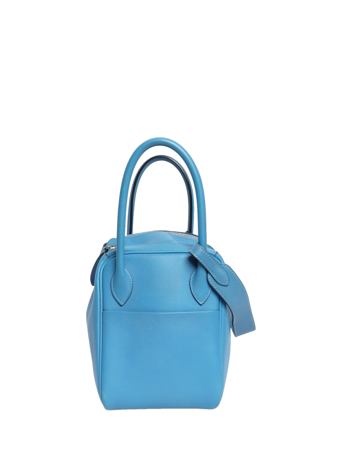 Product image 3 of 8, which shows Pre-loved Hermès Lindy 26 Leather Grab Bag, Blue