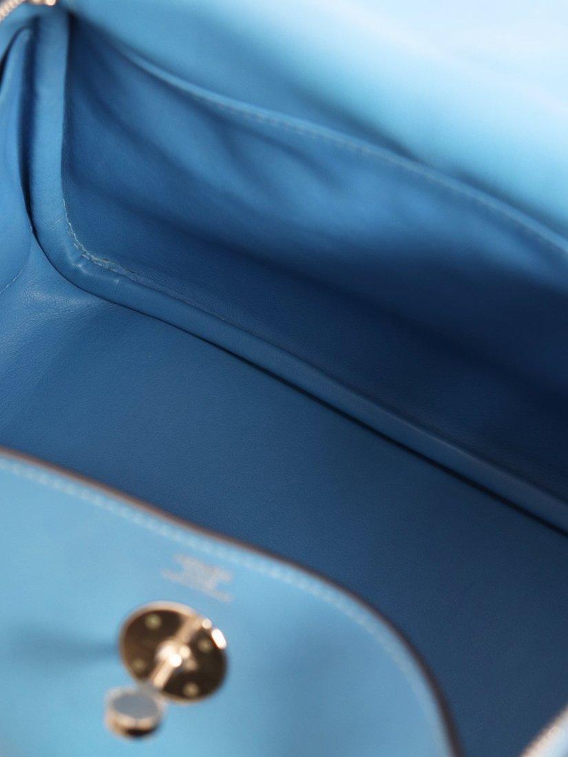 Product image 6 of 8, which shows Pre-loved Hermès Lindy 26 Leather Grab Bag, Blue