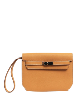 Pre-loved Hermès Kelly Depeches 25 Leather Pouch Bag, Curry, Orange