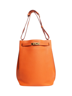 Pre-loved Hermès Leather 2011 So Kelly Shoulder Bag, Orange, Orange