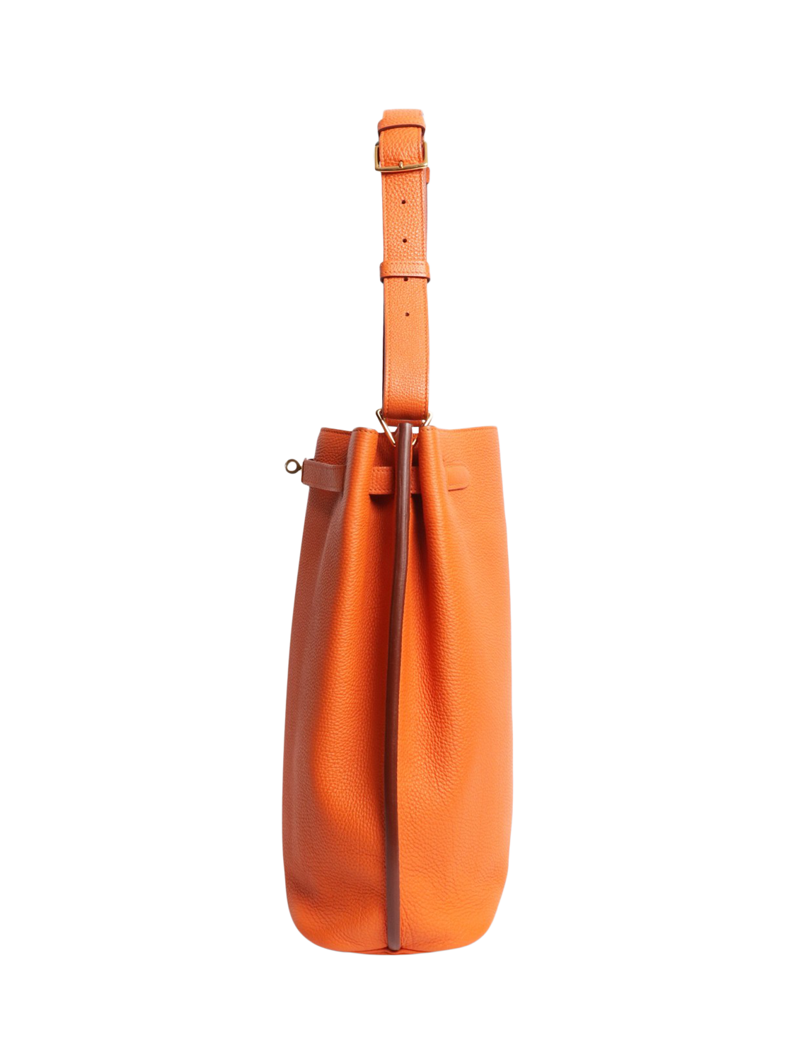 Product image 2 of 6, which shows Pre-loved Hermès Leather 2011 So Kelly Shoulder Bag, Orange