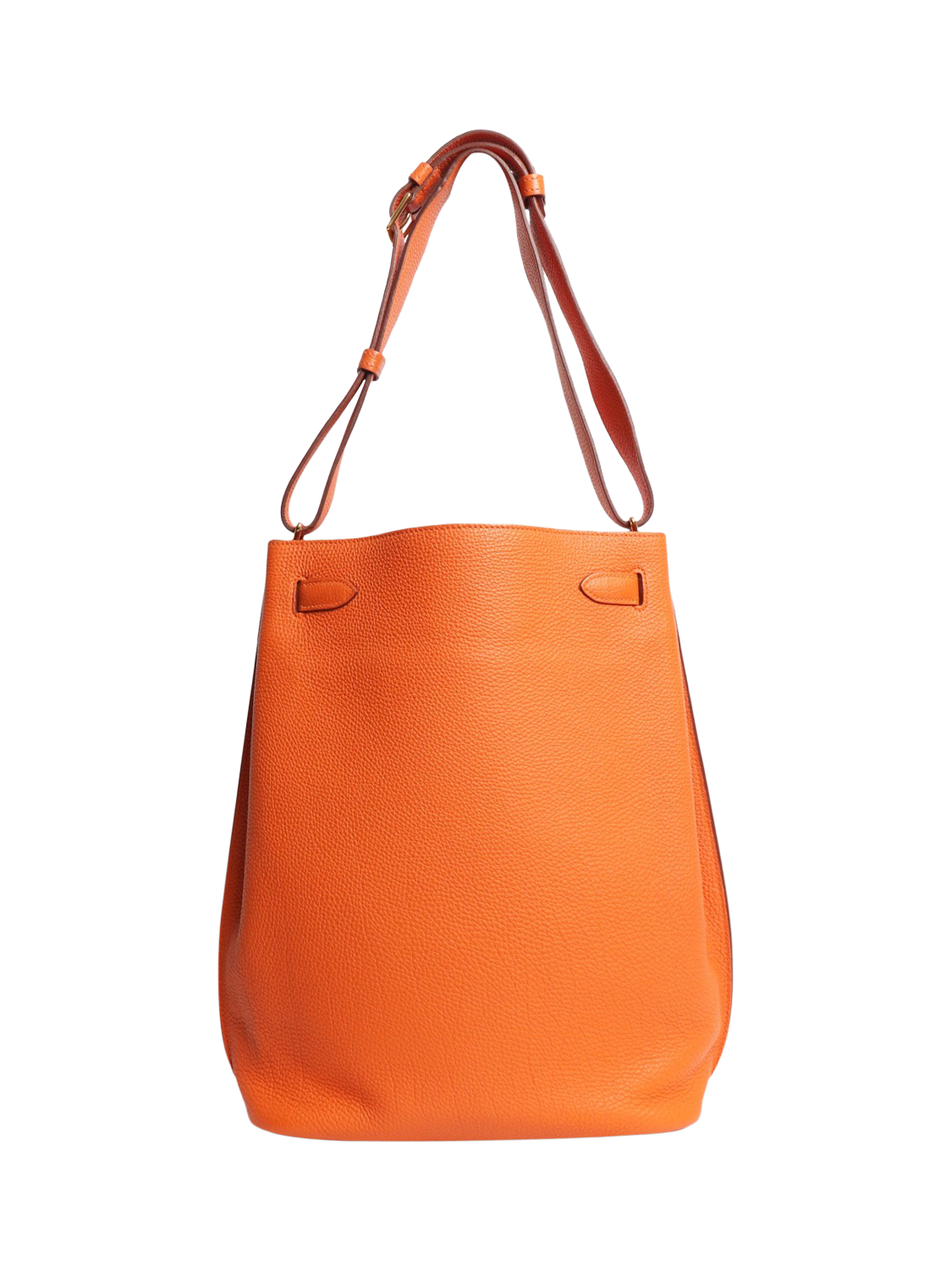 Product image 3 of 6, which shows Pre-loved Hermès Leather 2011 So Kelly Shoulder Bag, Orange