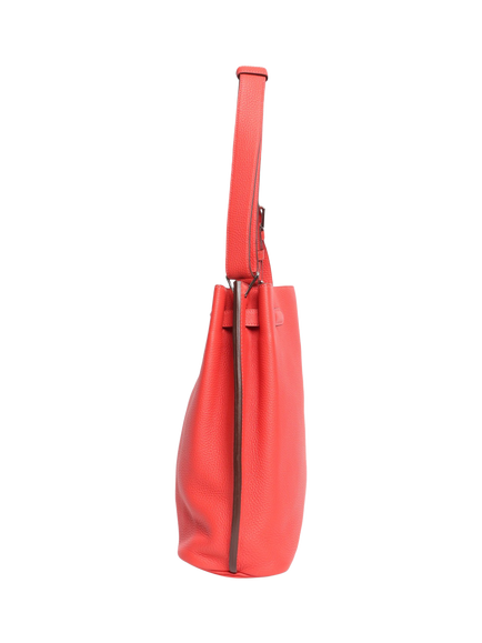 Pre-loved Hermès 2014 So Kelly Leather Shoulder Bag, Red - view 2, Red