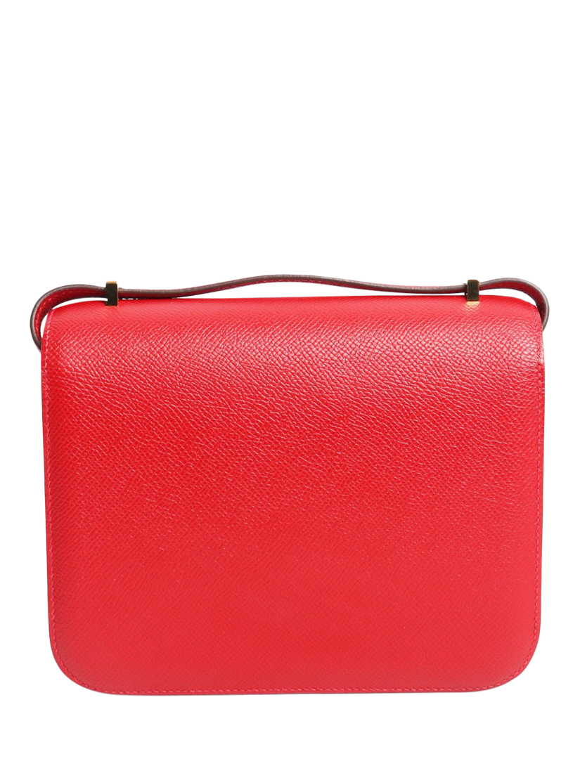 Product image 3 of 9, which shows Pre-loved Hermès Constance 18 Epsom Leather Crossbody Bag, Red