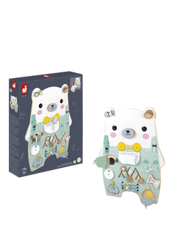 Janod Bear Busy Board Early Learning Activity Toy, Multi