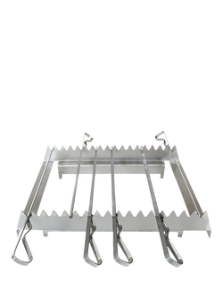 Bertha Outdoor Oven Stainless Steel Skewer Rack & 12 Skewers, Silver