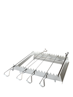 Bertha Outdoor Oven Stainless Steel Skewer Rack & 12 Skewers - view 2, Silver