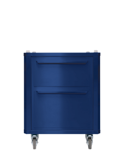Bertha Charcoal Oven Table Top Stand with Drawers, Dark Blue
