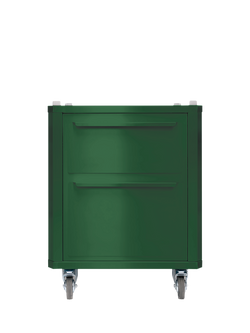 Bertha Charcoal Oven Table Top Stand with Drawers, Green