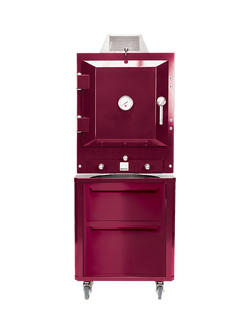 Bertha Charcoal Oven Table Top Stand with Drawers - view 2, Raspberry