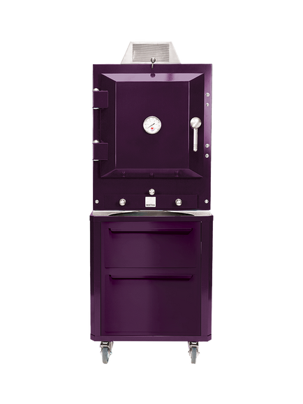 Bertha Original Table Top Charcoal Outdoor Oven with Stand & Drawers, Purple