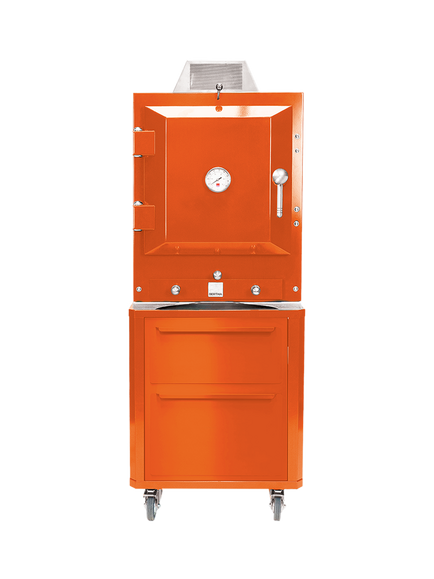 Bertha Original Table Top Charcoal Outdoor Oven with Stand & Drawers, Orange