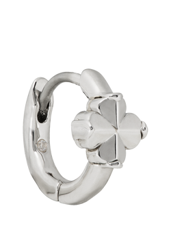 kate spade new york Flower Huggie Hoop Earrings - view 2, Silver