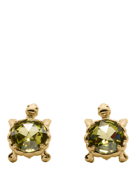 kate spade new york Cubic Zirconia Turtle Stud Earrings, Green, Green