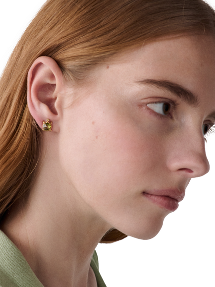 kate spade new york Cubic Zirconia Turtle Stud Earrings, Green - view 2, Green