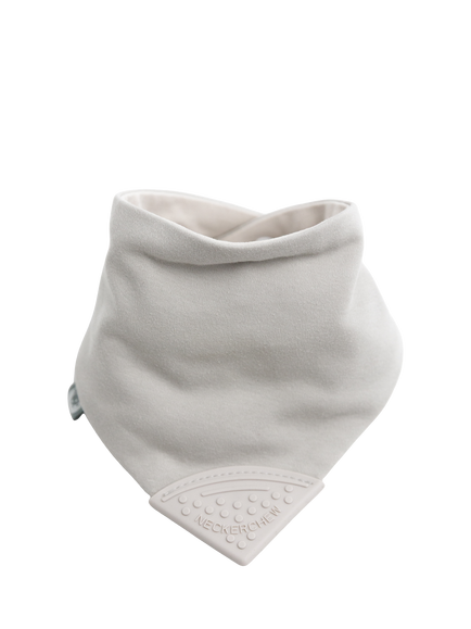 Cheeky Chompers Neckerchew Dribble Bib, Stone, Stone