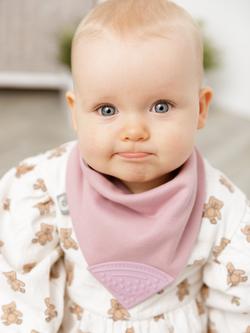Cheeky Chompers Neckerchew Dribble Bib, Pink - view 2, Pink