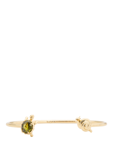 kate spade new york Open Crystal Bangle, Green, Green