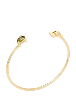 kate spade new york Open Crystal Bangle, Green - view 2, Green