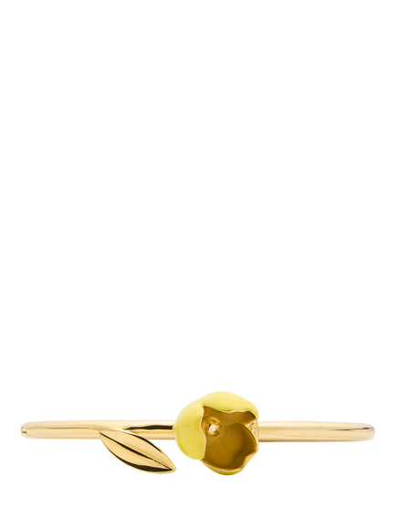 kate spade new york Enamel Floral Bangle, Yellow, Yellow