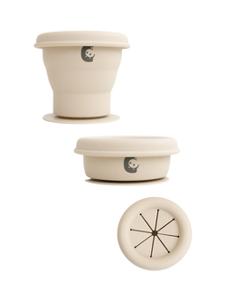 Cheeky Chompers Silicone Weaning & Snack Set, Sand - view 2, Sand