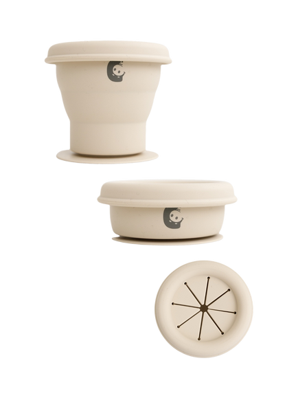 Cheeky Chompers Silicone Weaning & Snack Set, Sand - view 2, Sand