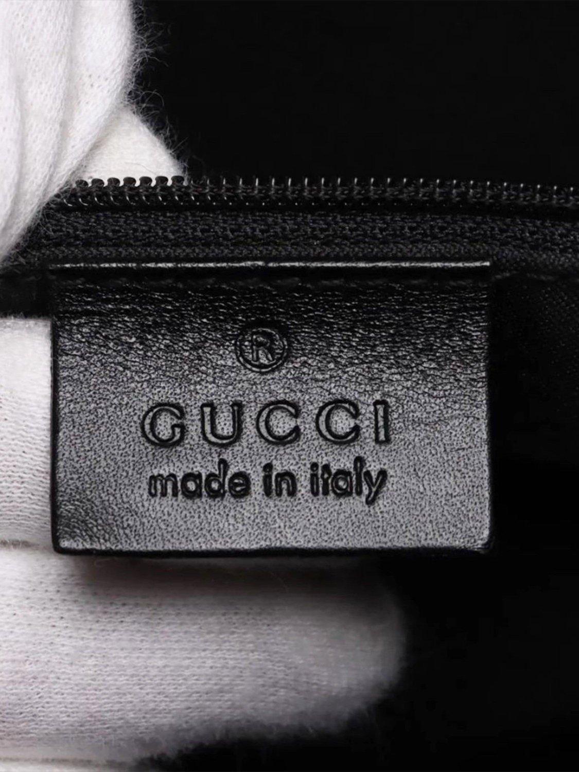 Product image 8 of 10, which shows Pre-loved GUCCI GG Canvas Jackie Shoulder Bag, Black