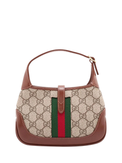 Pre-loved GUCCI GG Supreme Jackie 1961 Crossbody Bag, Brown - view 2, Brown/Multi