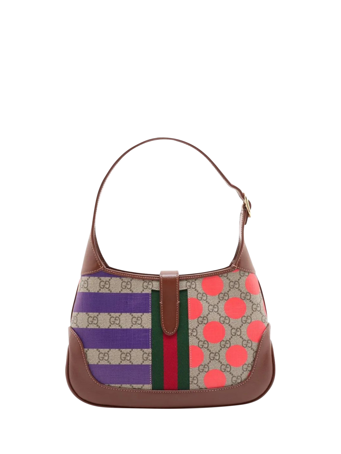Product image 2 of 10, which shows Pre-loved GUCCI Jackie 1961 GG Supreme Bag, Brown/Multi