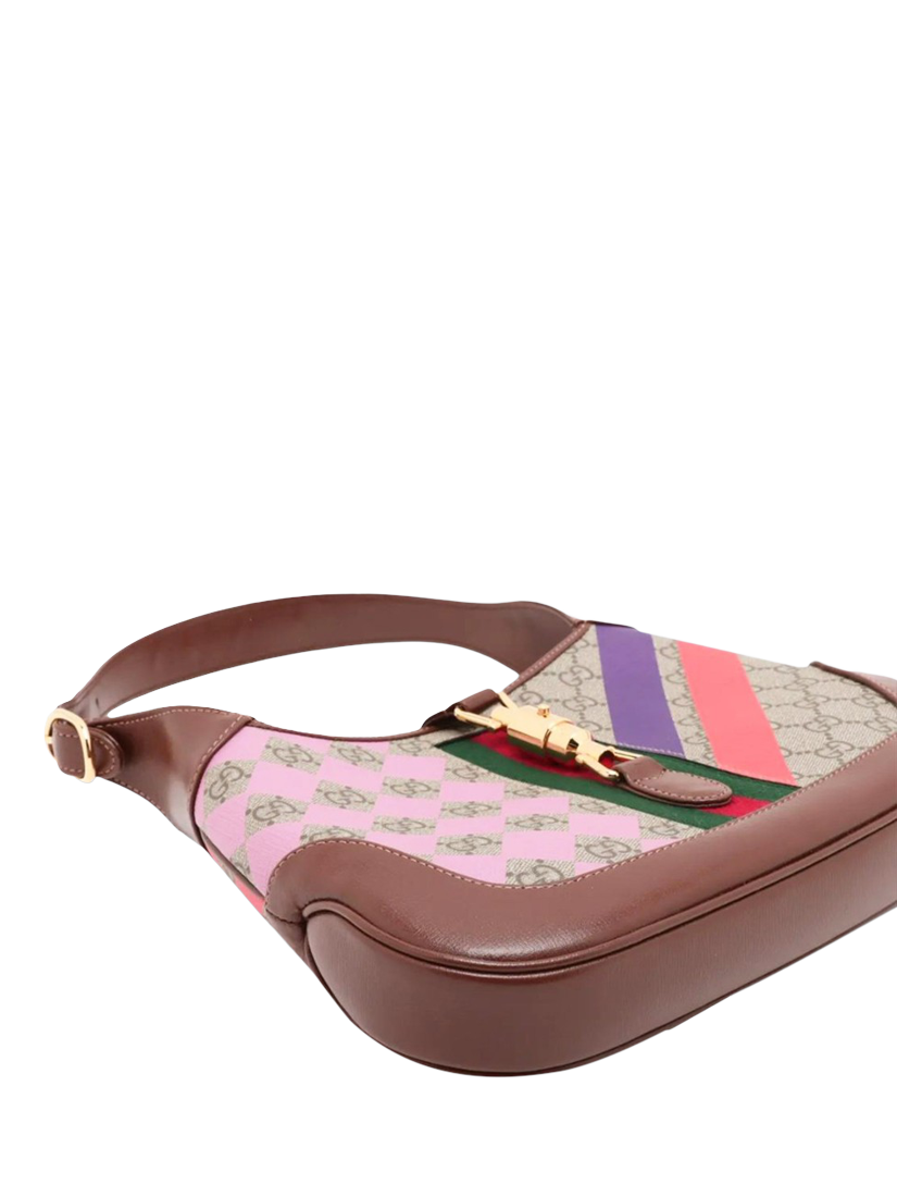 Product image 4 of 10, which shows Pre-loved GUCCI Jackie 1961 GG Supreme Bag, Brown/Multi