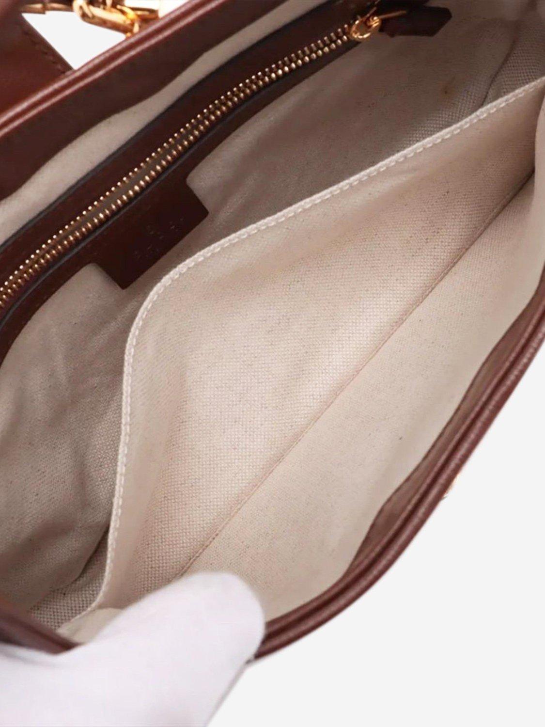 Product image 9 of 10, which shows Pre-loved GUCCI Jackie 1961 GG Supreme Bag, Brown/Multi