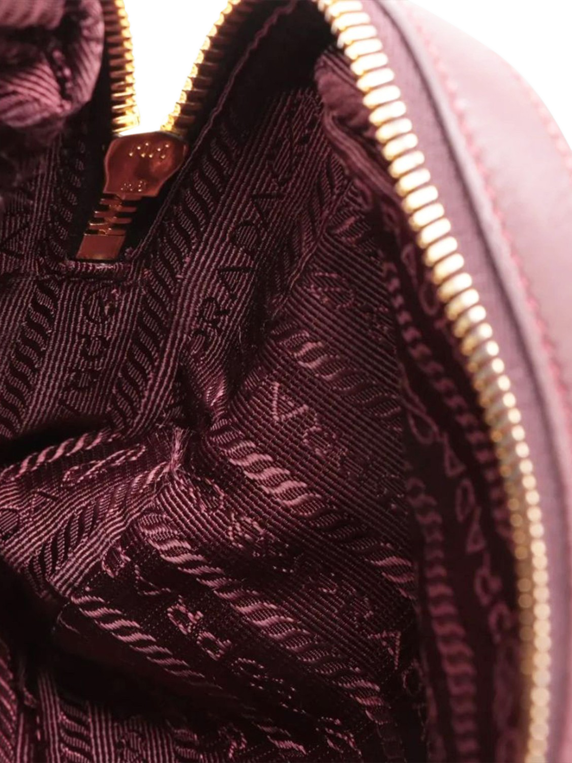 Product image 9 of 10, which shows Pre-loved Prada Nylon Gold Hardware Crossbody Bag, Burgundy