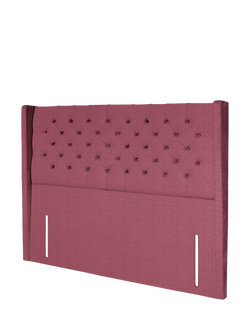 John Lewis Margot Winged Full Depth Upholstered Headboard, King Size - view 2, Herringbone Rose