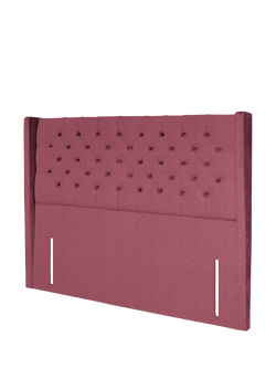 John Lewis Margot Winged Full Depth Upholstered Headboard, Super King Size - view 2, Herringbone Rose
