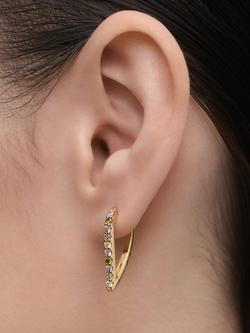 PDPAOLA Gloss Hoop Earrings, Gold Multi - view 2, Gold Multi